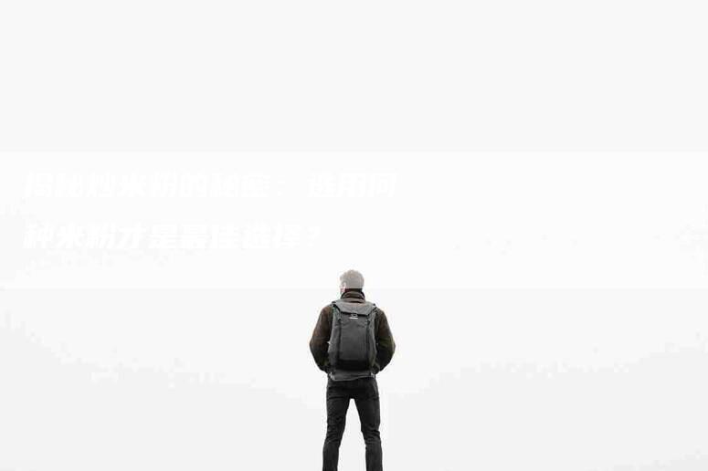 揭秘炒米粉的秘密：选用何种米粉才是最佳选择？-家政服务网