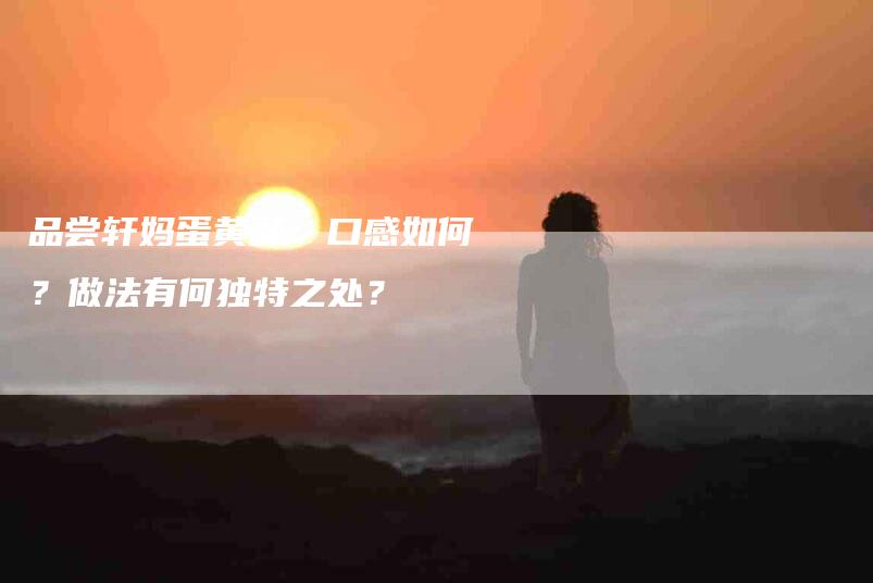 品尝轩妈蛋黄酥：口感如何？做法有何独特之处？-家政服务网