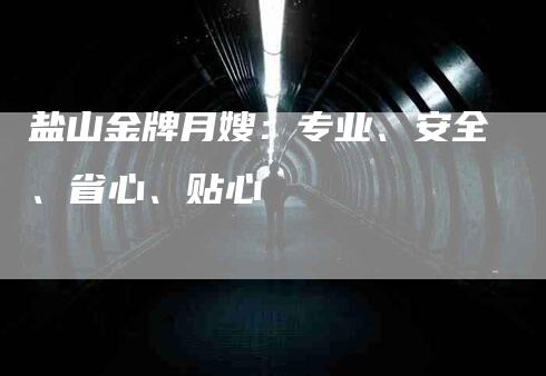 盐山金牌月嫂：专业、安全、省心、贴心-家政服务网