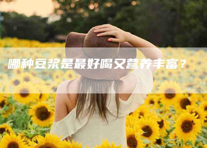 哪种豆浆是最好喝又营养丰富？-家政服务网