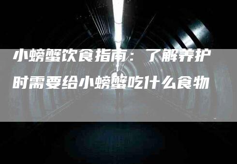 小螃蟹饮食指南：了解养护时需要给小螃蟹吃什么食物-家政服务网